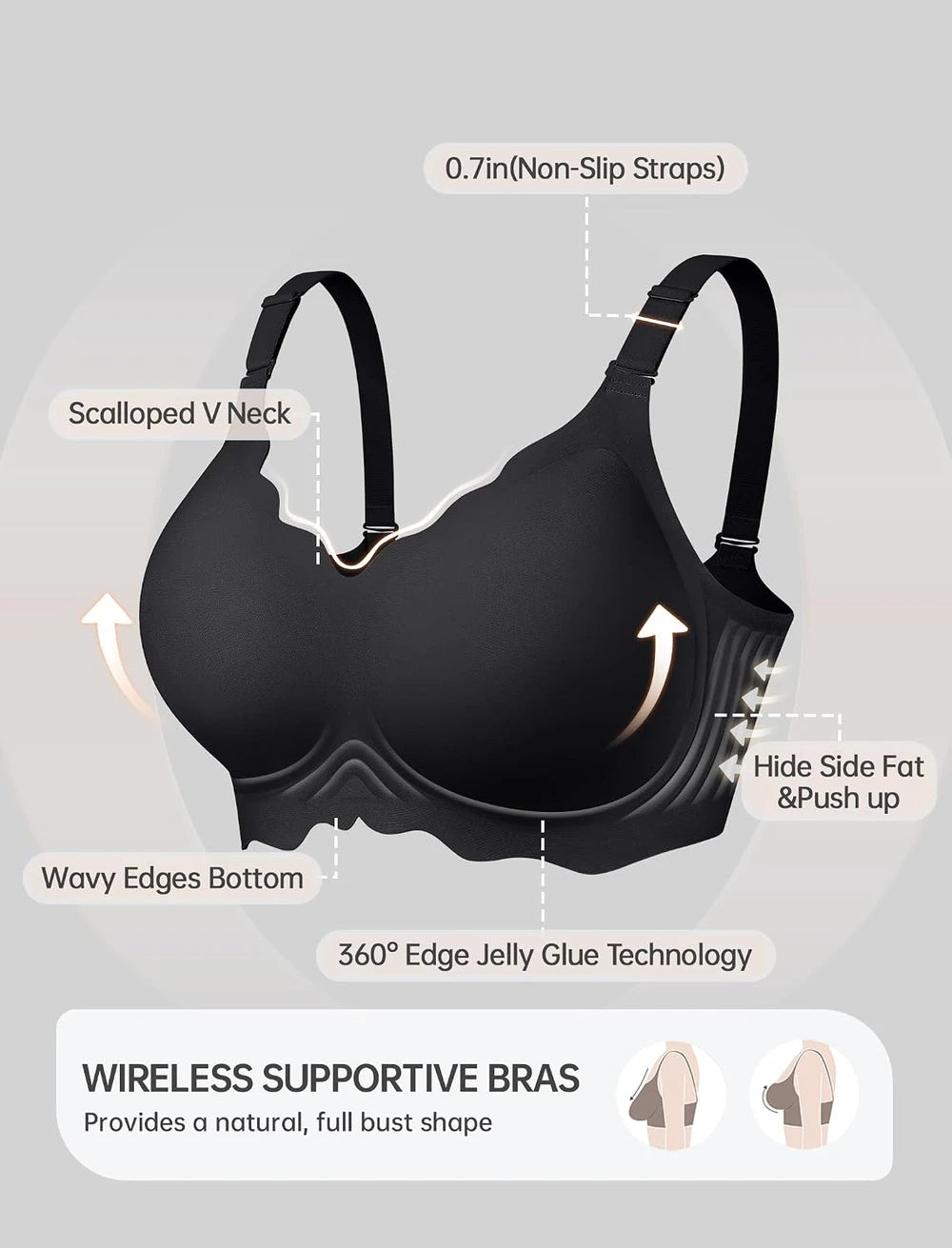 Wireless Jelly Pushup Bra